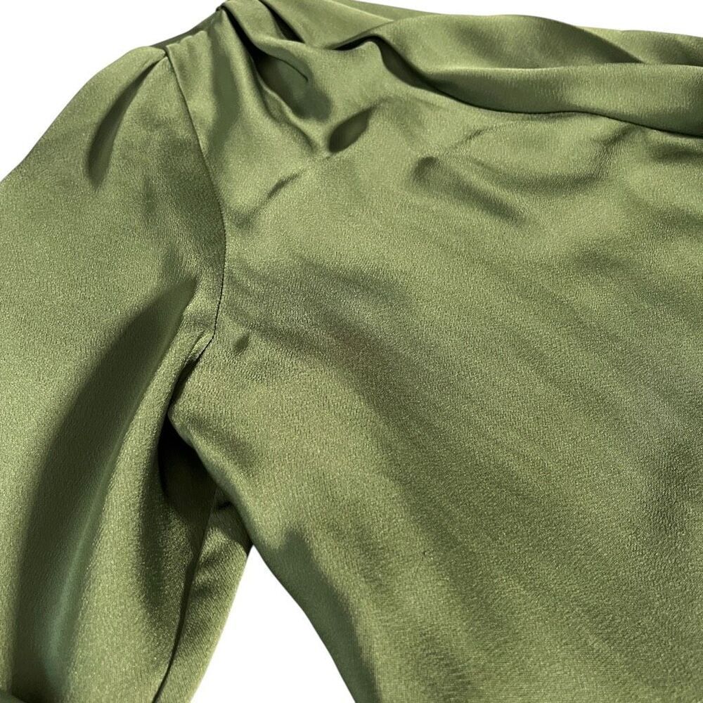 SIMKHAI Cameron One Shoulder Mini Dress In Nori 4 - Picture 9 of 11